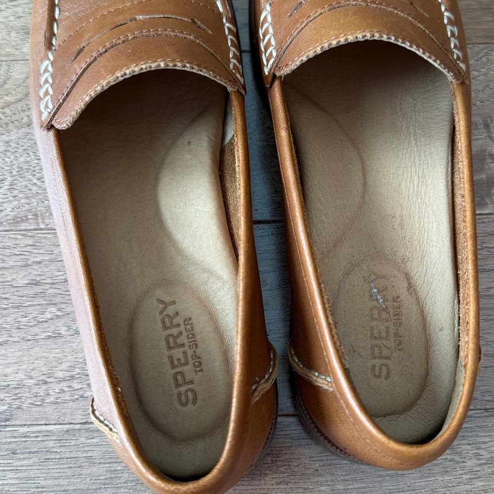 Sperry buttery soft leather Seaport loafers 8.5 tan flats - Picture 7 of 8
